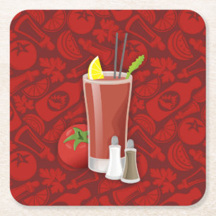 Dessous De Verre Carré Bloody Mary