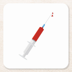 Dessous De Verre Carré Bloody Syringe