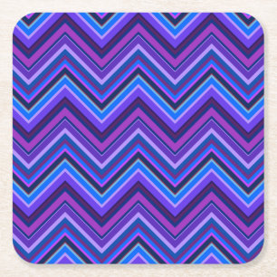 Dessous De Verre Carré Blue and purple zigzag