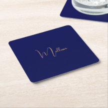 Blue minimalist custom name 