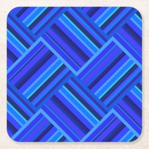 Dessous De Verre Carré Blue stripes