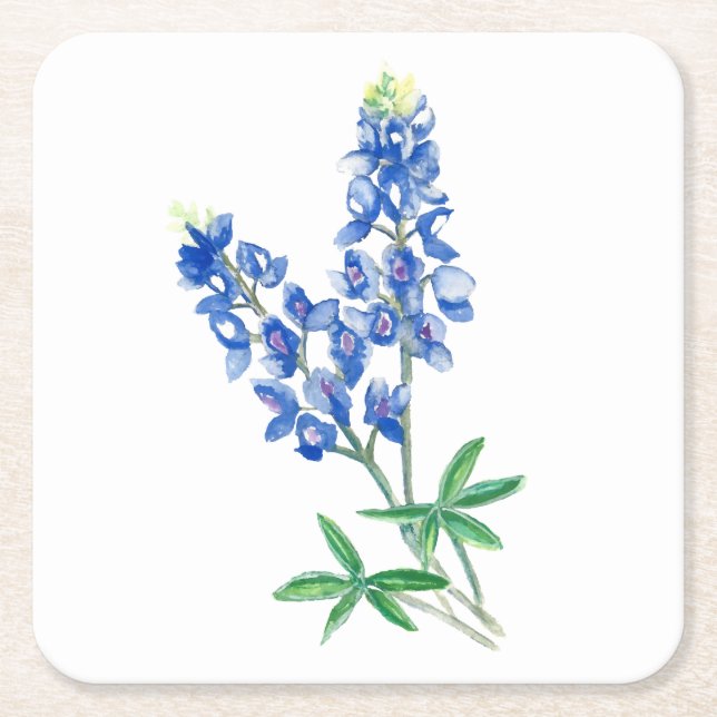 Dessous De Verre Carré Bluebonnets 3 (Devant)