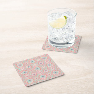 Dessous De Verre Carré Blush Majesty - Andalousie Marocaine Élégance