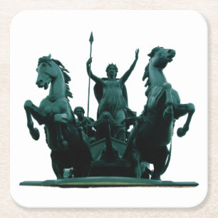Dessous De Verre Carré Boadicea Statue-Westminster Bridge-Londres-Dessous
