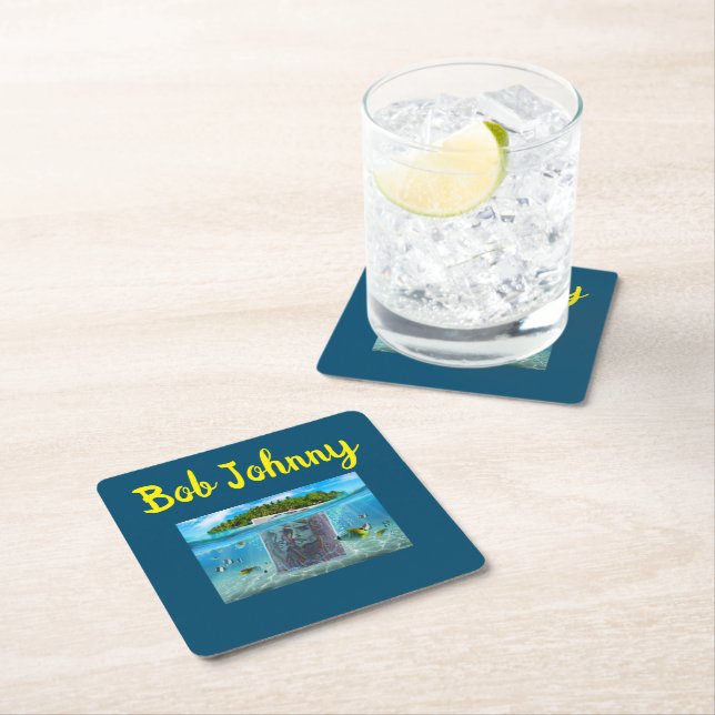 Dessous De Verre Carré Bob Johnny (En situation)