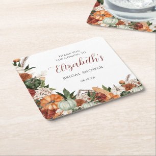 Dessous De Verre Carré Boho Fête de Mariage d'Automne