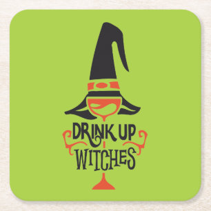 Dessous De Verre Carré Boire des sorcières   Halloween