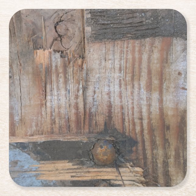 Dessous De Verre Carré Bois de son I (Devant)