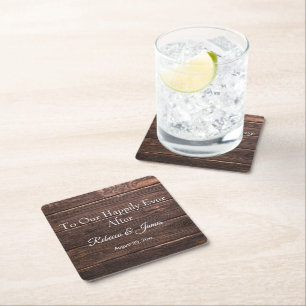 Dessous De Verre Carré Bois rustique unique avec bonheur