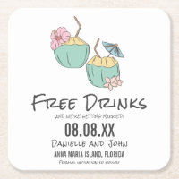 Boissons gratuites Coconut Beach Wedding Enregistr