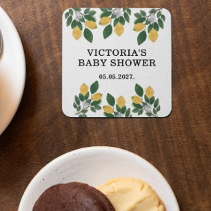 Dessous De Verre Carré Bonbon au Baby shower de citron