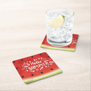 Dessous De Verre Carré Bonjour Watermelon