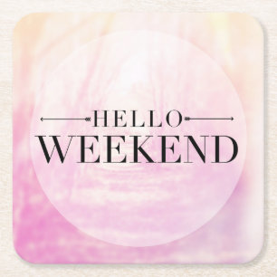 Dessous De Verre Carré Bonjour Weekend