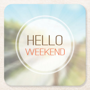 Dessous De Verre Carré Bonjour Weekend 2