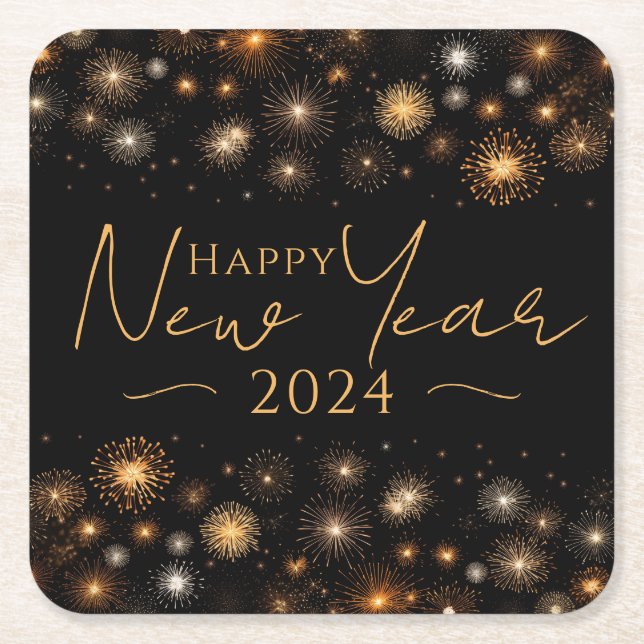Dessous De Verre Carré Bonne année (Devant)