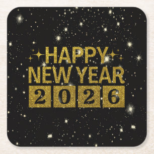 Dessous De Verre Carré Bonne année 2026