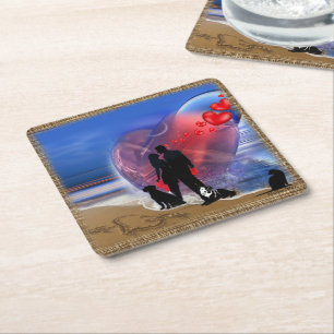 Dessous De Verre Carré Bonne Valentine