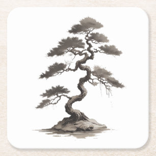 Dessous De Verre Carré Bonsai