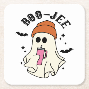 Dessous De Verre Carré Boo-Jee drôle Halloween Tumbler Inspiré Fantôme