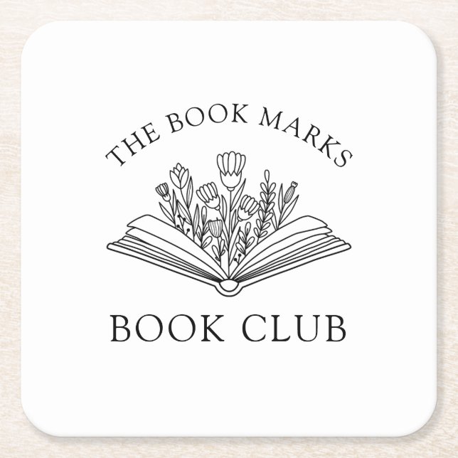 Dessous De Verre Carré Book Club Name Personalized Event (Devant)