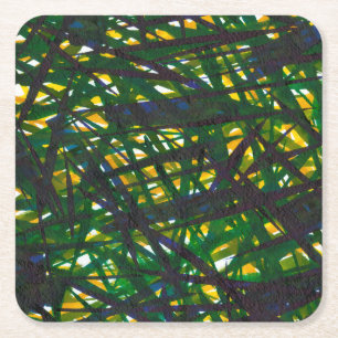 Dessous De Verre Carré Bosquet vert II