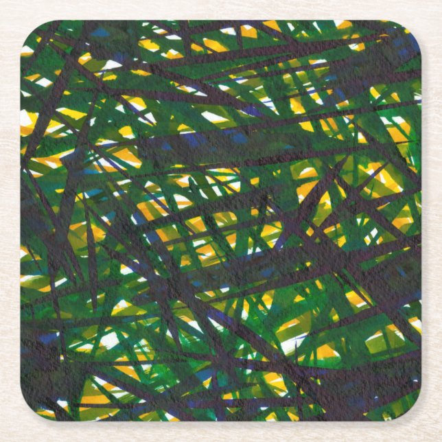 Dessous De Verre Carré Bosquet vert II (Devant)