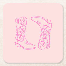 Bottes de cowgirl Barbie roses pour enterrement de