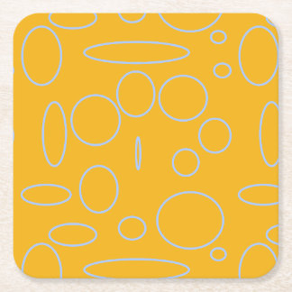 Dessous De Verre Carré Boucles cercles sur orange