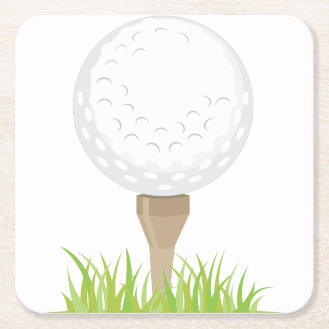 Dessous De Verre Carré Boule de golf (Devant)