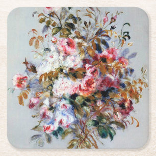 Dessous De Verre Carré Bouquet de Roses, Renoir