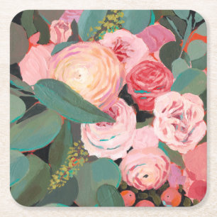 Dessous De Verre Carré Bouquet d'eucalyptus