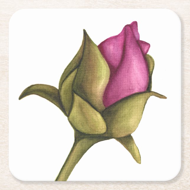 Dessous De Verre Carré bourgeon de pivoine (Devant)