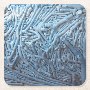 Dessous De Verre Carré Bouts : Bleu