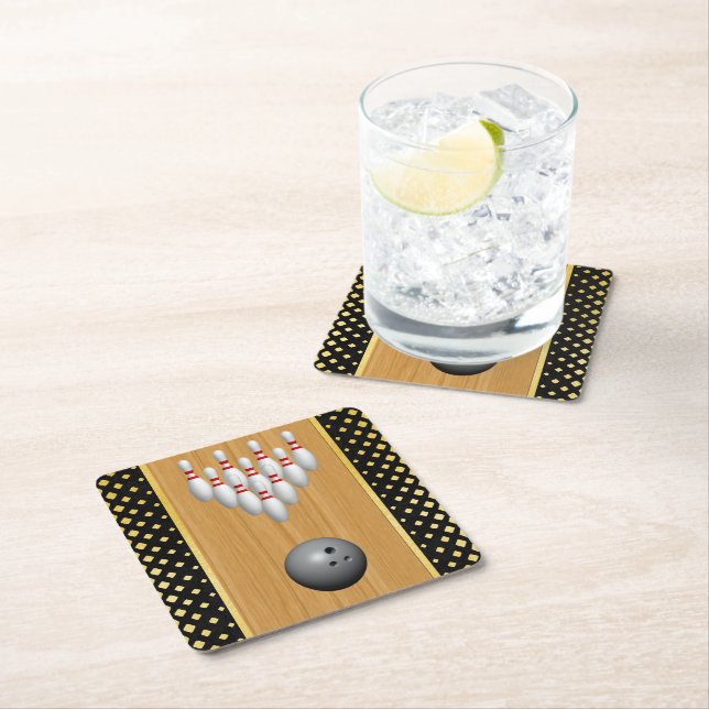 Dessous De Verre Carré Bowling (En situation)