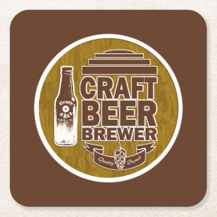 Dessous De Verre Carré Brasseuse de bière artisanale