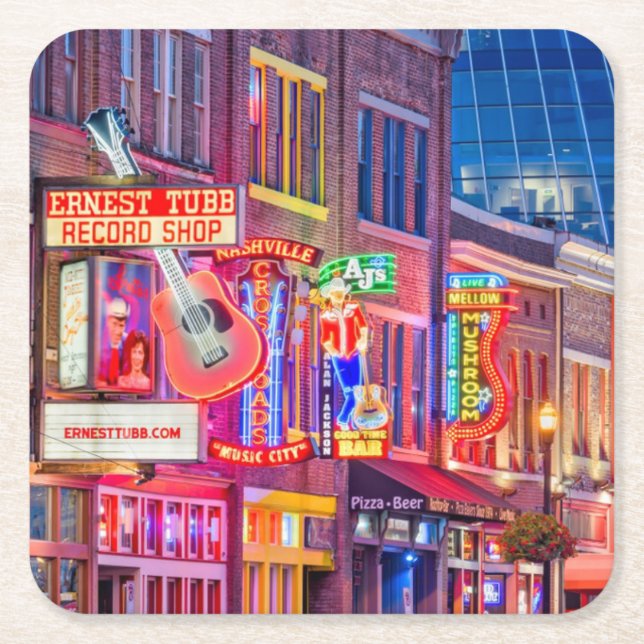 Dessous De Verre Carré Broadway Downtown Nashville Tennessee (Devant)