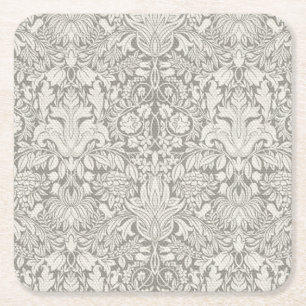 Dessous De Verre Carré brocade en dentelle blanche élégante