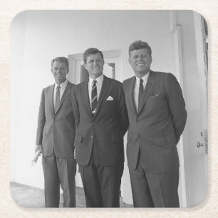 Dessous De Verre Carré Bros, président John Kennedy, Robert & Ted