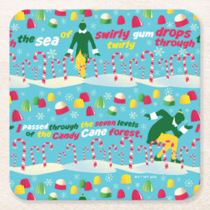 Dessous De Verre Carré Buddy le Motif Elf Candy