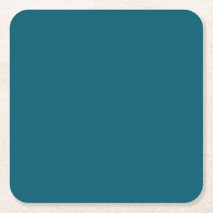 Dessous De Verre Carré Budget Simple Couleur Uni Sarcelle