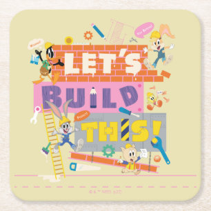 Dessous De Verre Carré BUGS BUNNY BUILDERS™ Chantier "Construisons ensem