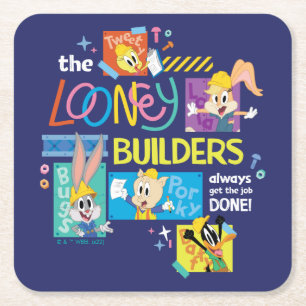 Dessous De Verre Carré BUGS BUNNY BUILDERS™ Le Collage Looney Builders