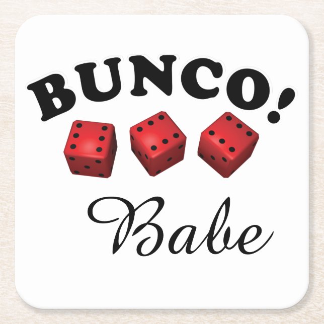 Dessous De Verre Carré Bunco Dice Sixes Bunco Babe (Devant)