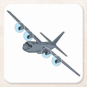 Dessous De Verre Carré C-130 Hercules