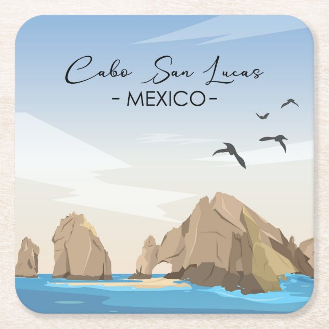 Dessous De Verre Carré Cabo San Lucas Mexique (Devant)
