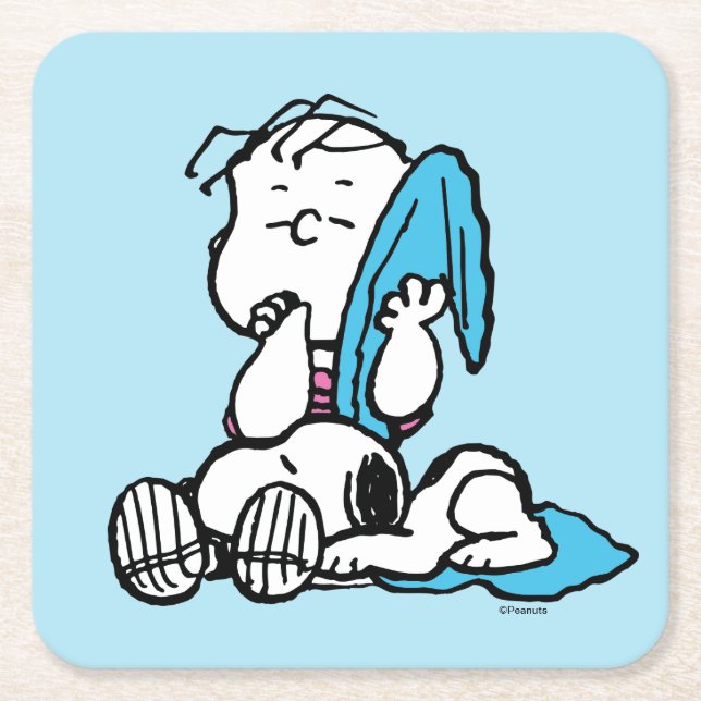 Dessous De Verre Carré cacahuètes | Linus & Snoopy (Devant)