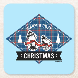 Dessous De Verre Carré cacahuètes   Snoopy & Charlie Brown Chaud & Cosy