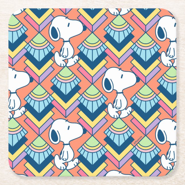 Dessous De Verre Carré cacahuètes | Snoopy Deco Dreams Motif (Devant)