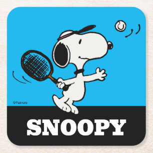 Dessous De Verre Carré cacahuètes Snoopy Joue Au Tennis