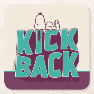 Dessous De Verre Carré cacahuètes   Snoopy Kickback